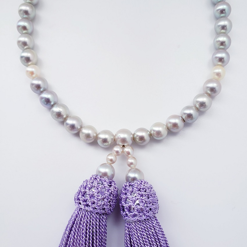 国産アコヤ真珠6.5mmの数珠、受け継がれる逸品！ | 真珠和装小物・帯ど 