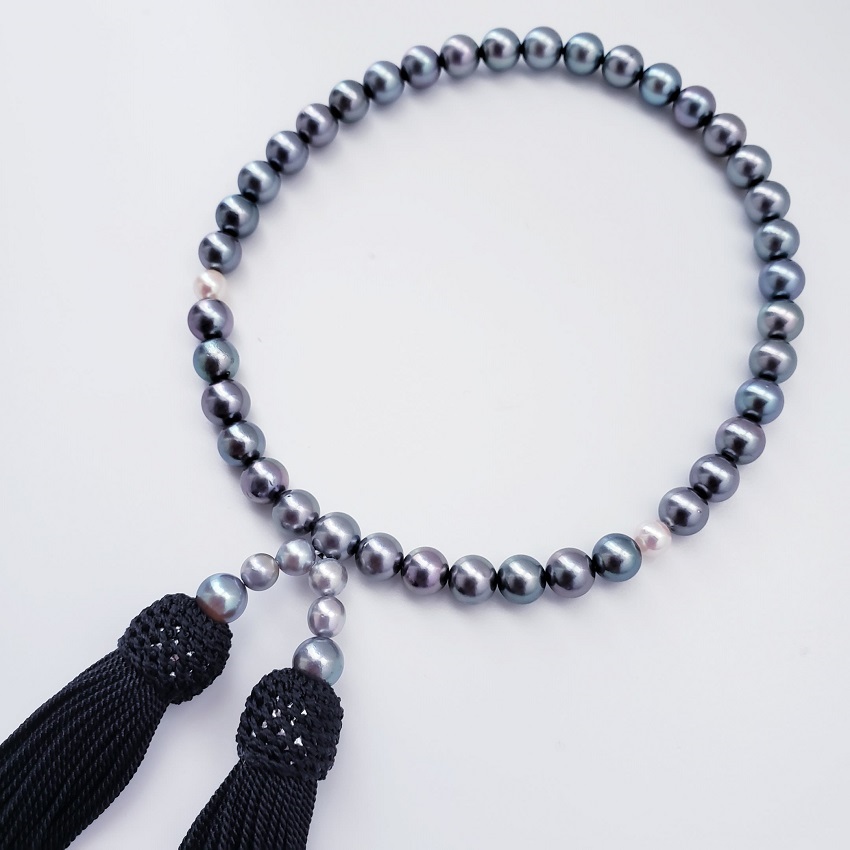 国産アコヤ真珠6.5mmの数珠、受け継がれる逸品！ | 真珠和装小物・帯どめ専門店「和珠（WADAMA）」
