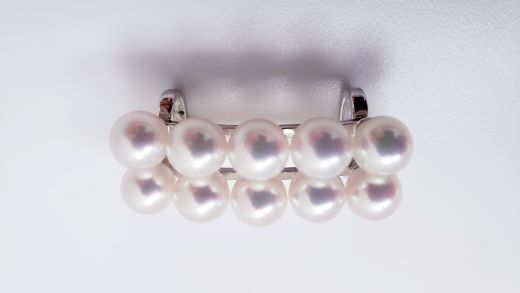 和珠」定番、パール10個付き帯どめ | 真珠和装小物・帯どめ専門店「和 